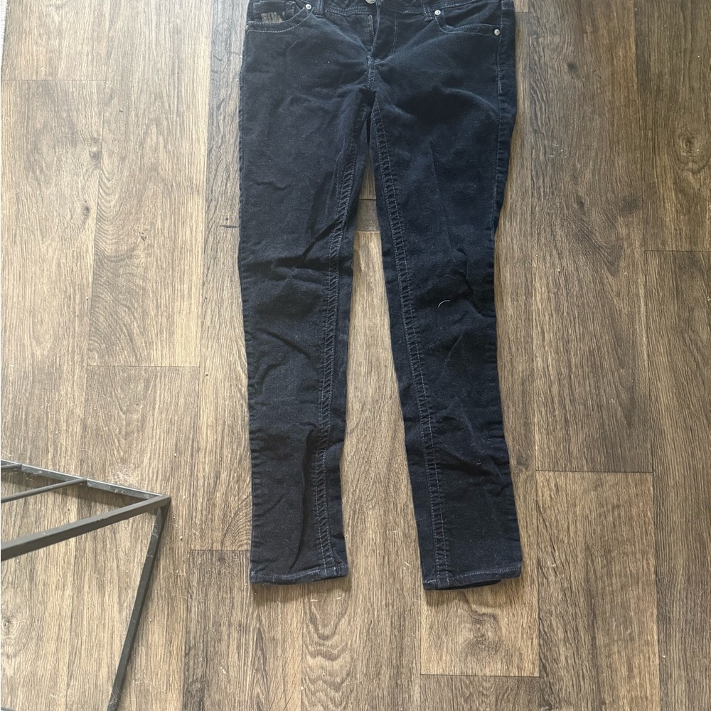 Amethyst Jeans Black Skinny Low Rise Corduroy Jeans size 9